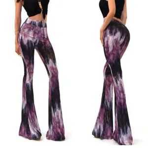 Purple Tye Dye Flares