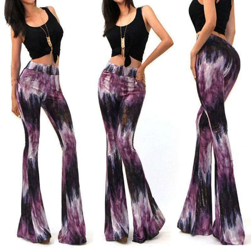 Purple Tye Dye Flares