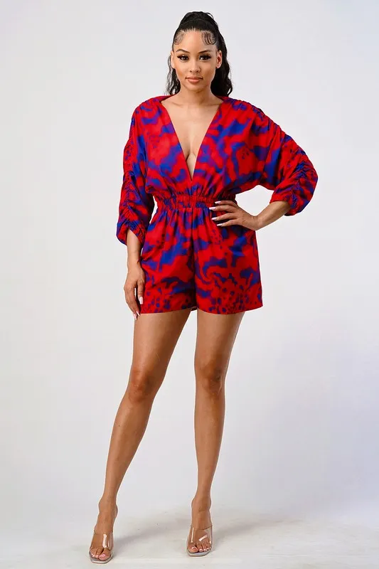 Quarter Sleeve Two-Toned Amy Romper