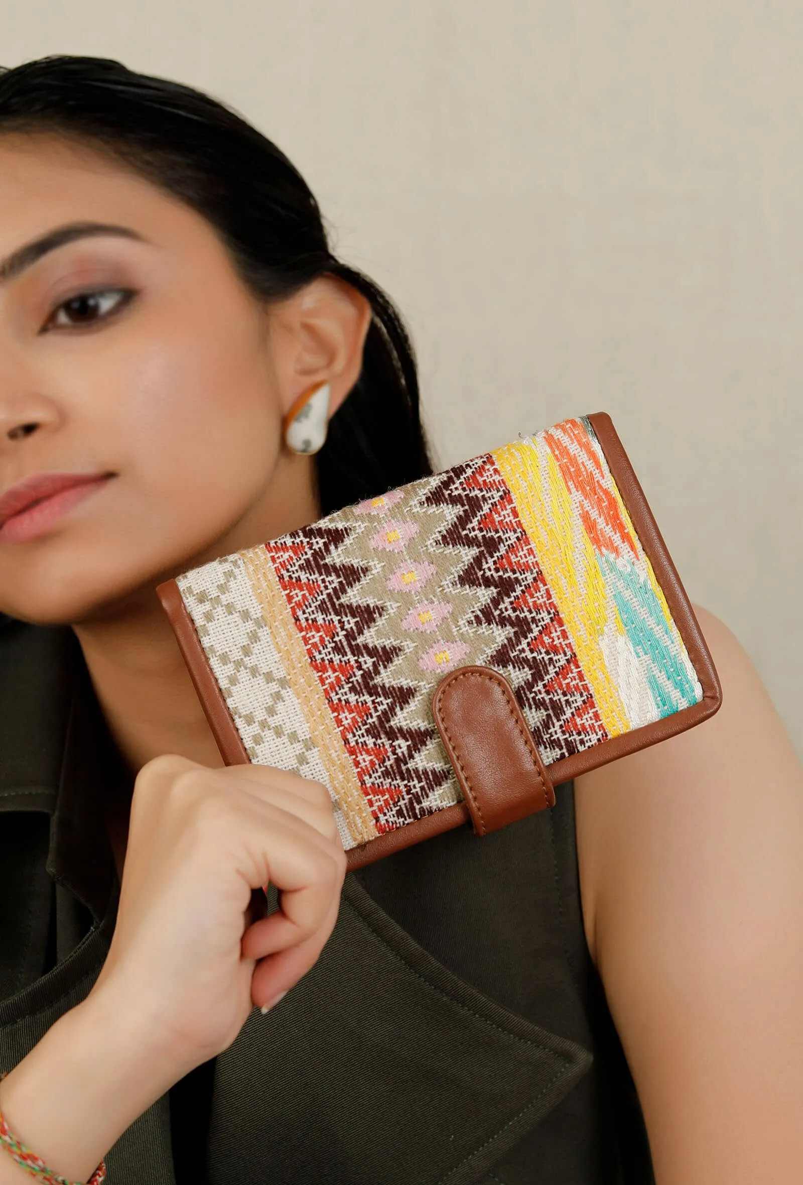 Rainbow Jacquard Print Wallet