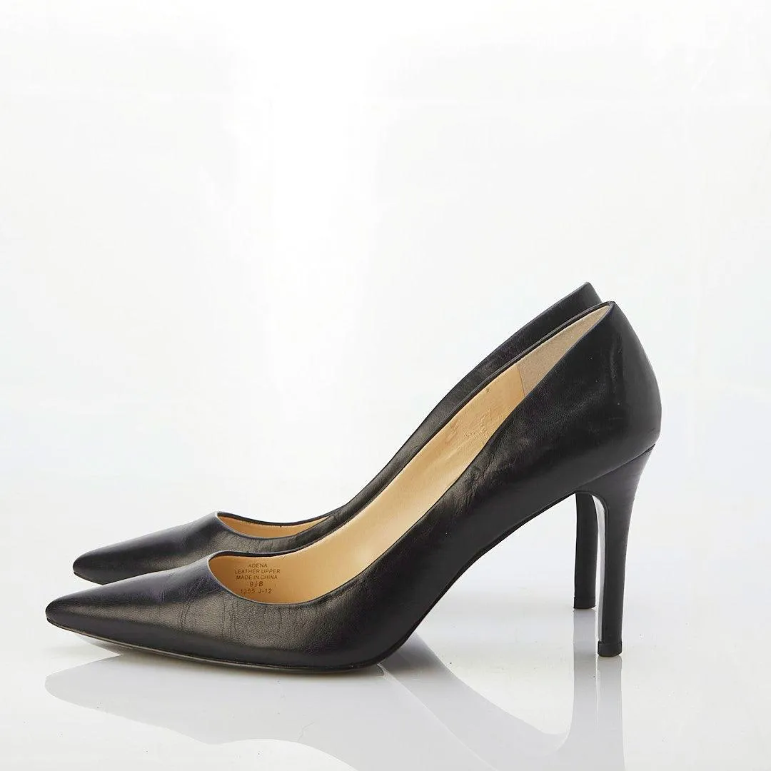 Ralph Lauren Leather Black Court Shoe UK Size 9.5.