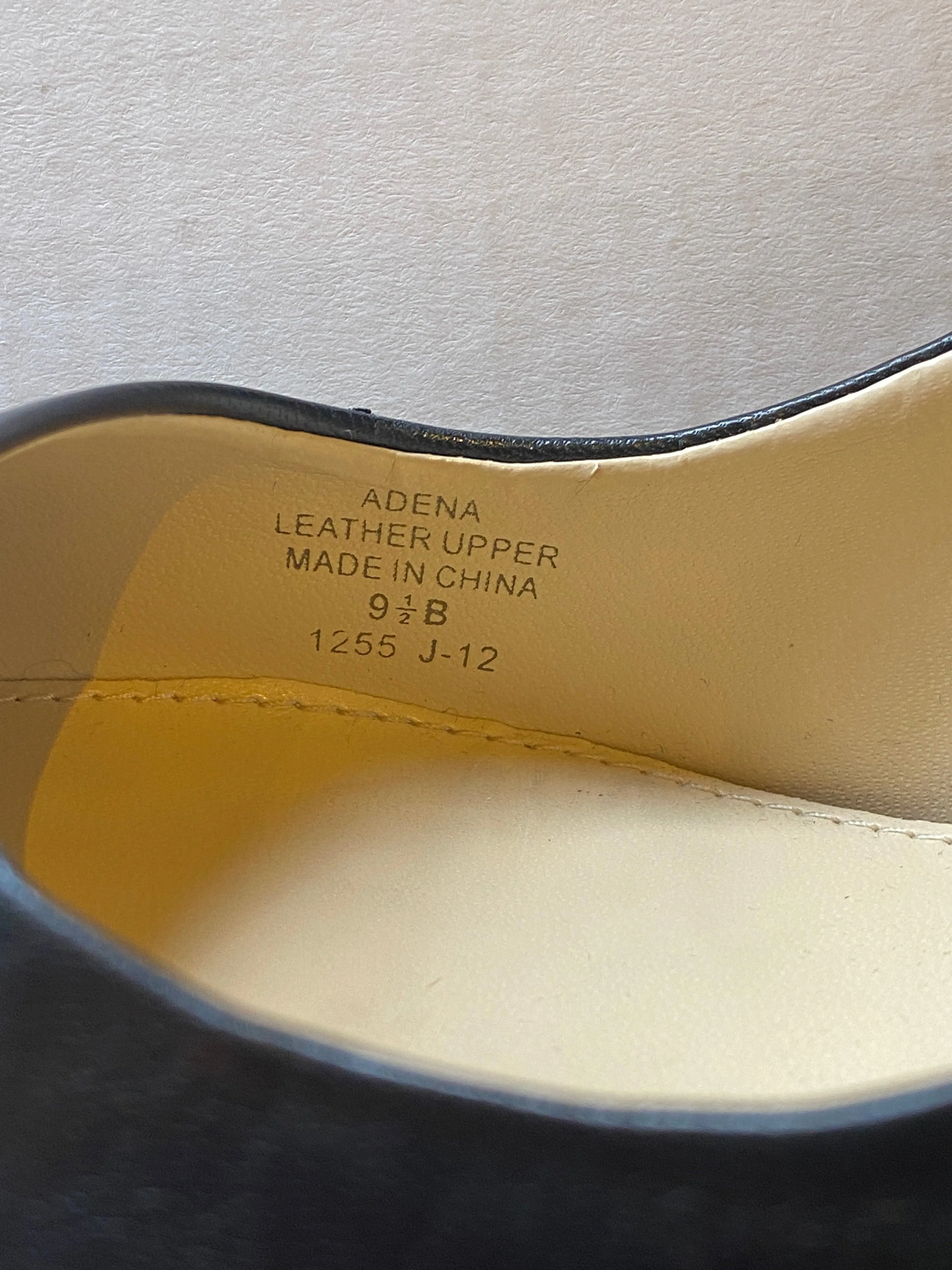 Ralph Lauren Leather Black Court Shoe UK Size 9.5.