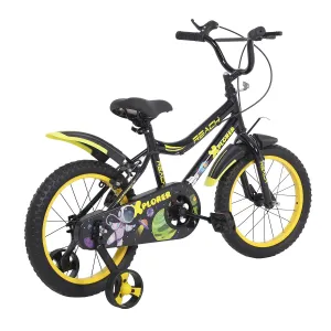 REACH Xplorer Kids Cycle 16T with Training Wheels | for Boys and Girls | 90% Assembled | Frame Size: 12" | Ideal for Height: 3 ft 8 inch  | Ideal for ages 4-8 years