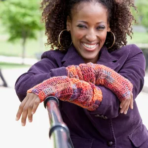 Red Heart Crochet Diva Driving Arm Warmers