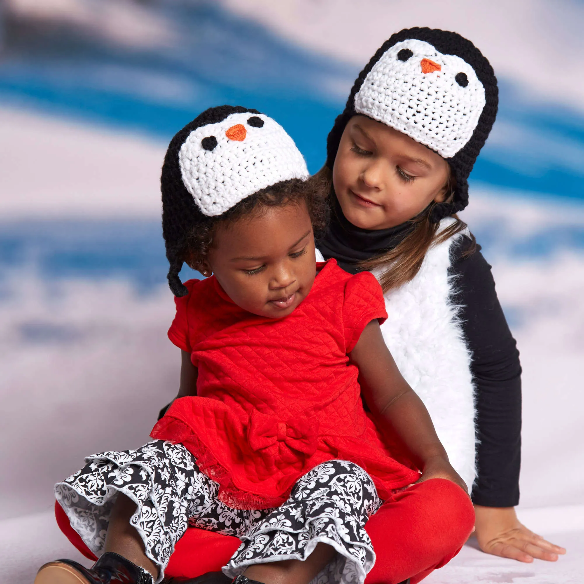 Red Heart Crochet Picture Perfect Penguin Hat