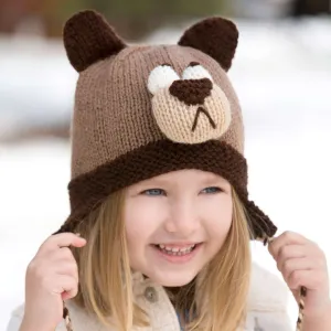 Red Heart Knit Bashful Bear Hat