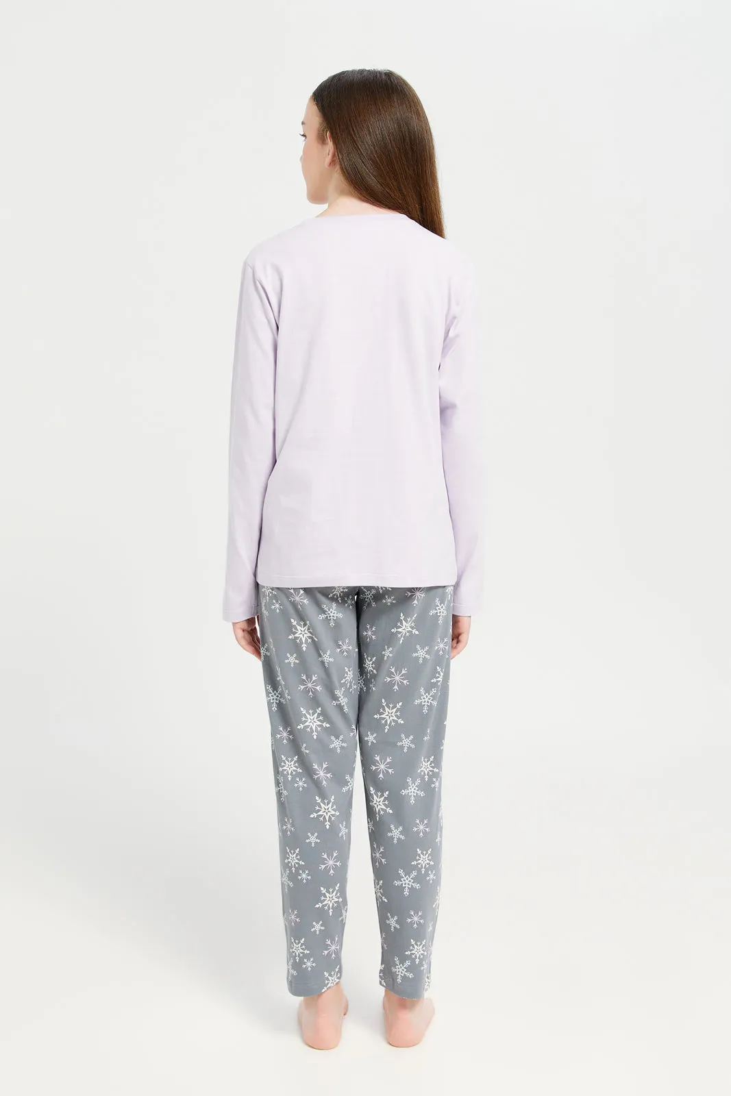 Senior Girls Purple Frozen Pyjama set (2 Piece)