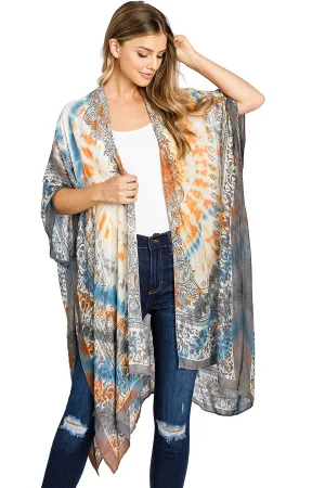 Sketch Tie-Dye Kimono