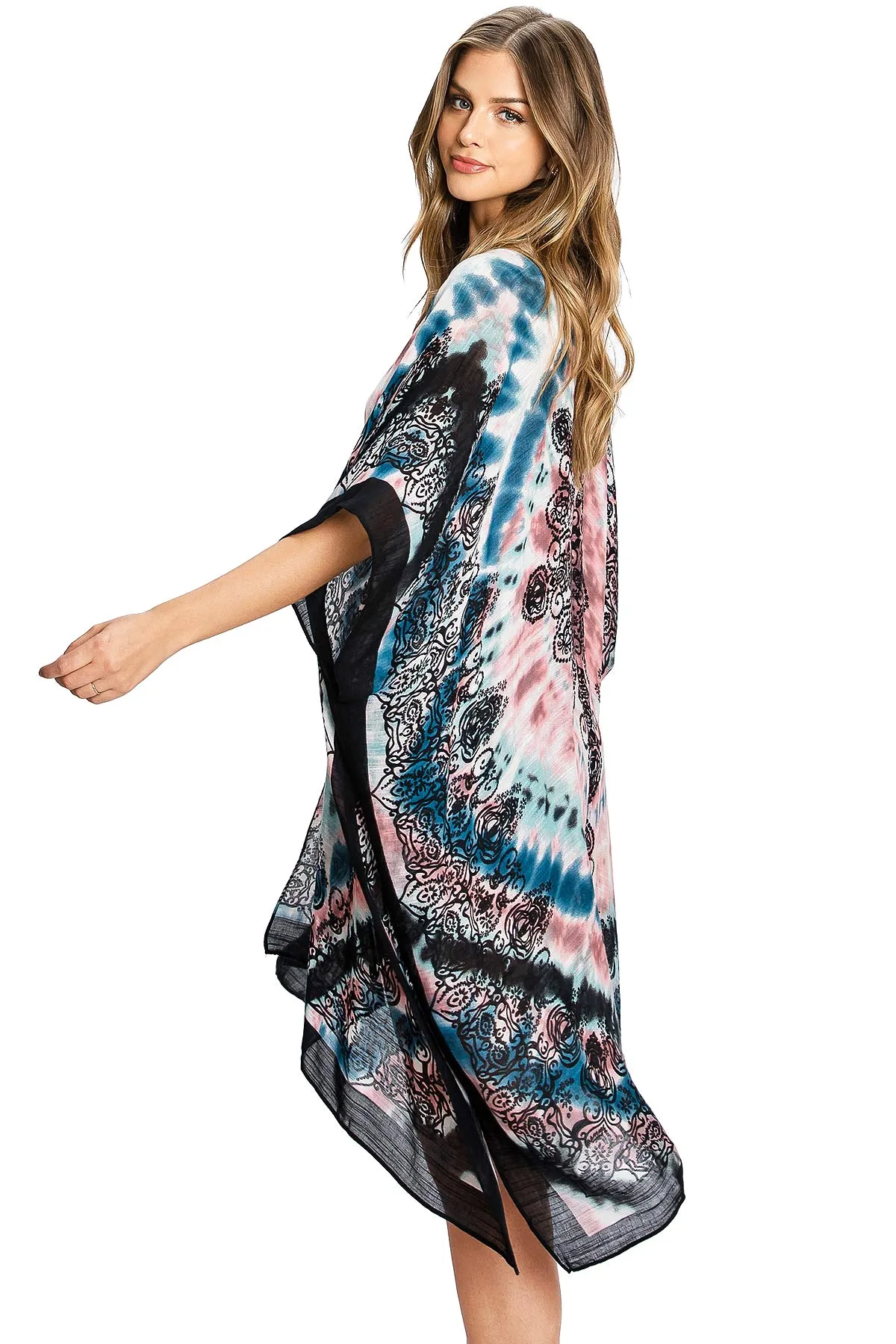 Sketch Tie-Dye Kimono