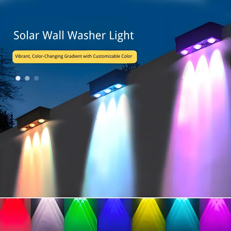 Solar Wall Lights for Outdoor Garden, Patio, and Balcony – Waterproof Solar Wall Wash Lights