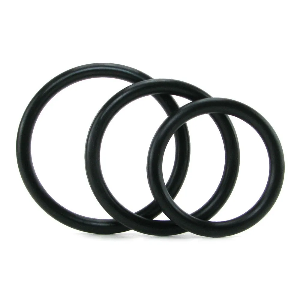 Spartacus ''Nitrile'' Cockrings 3Pk -Black