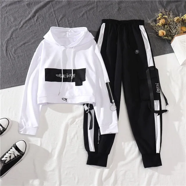 Streetwear Cargo Pants Loose High Waist Joggers