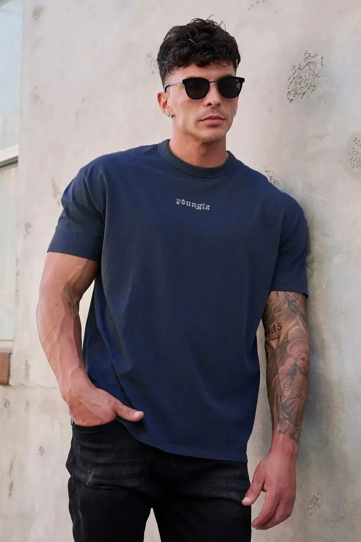 Summer new Men's T-Shirts Sports Casual Cotton Short Sleeve Jogger Gym Running Training Stretch T-Shirt Fashion Clothing male