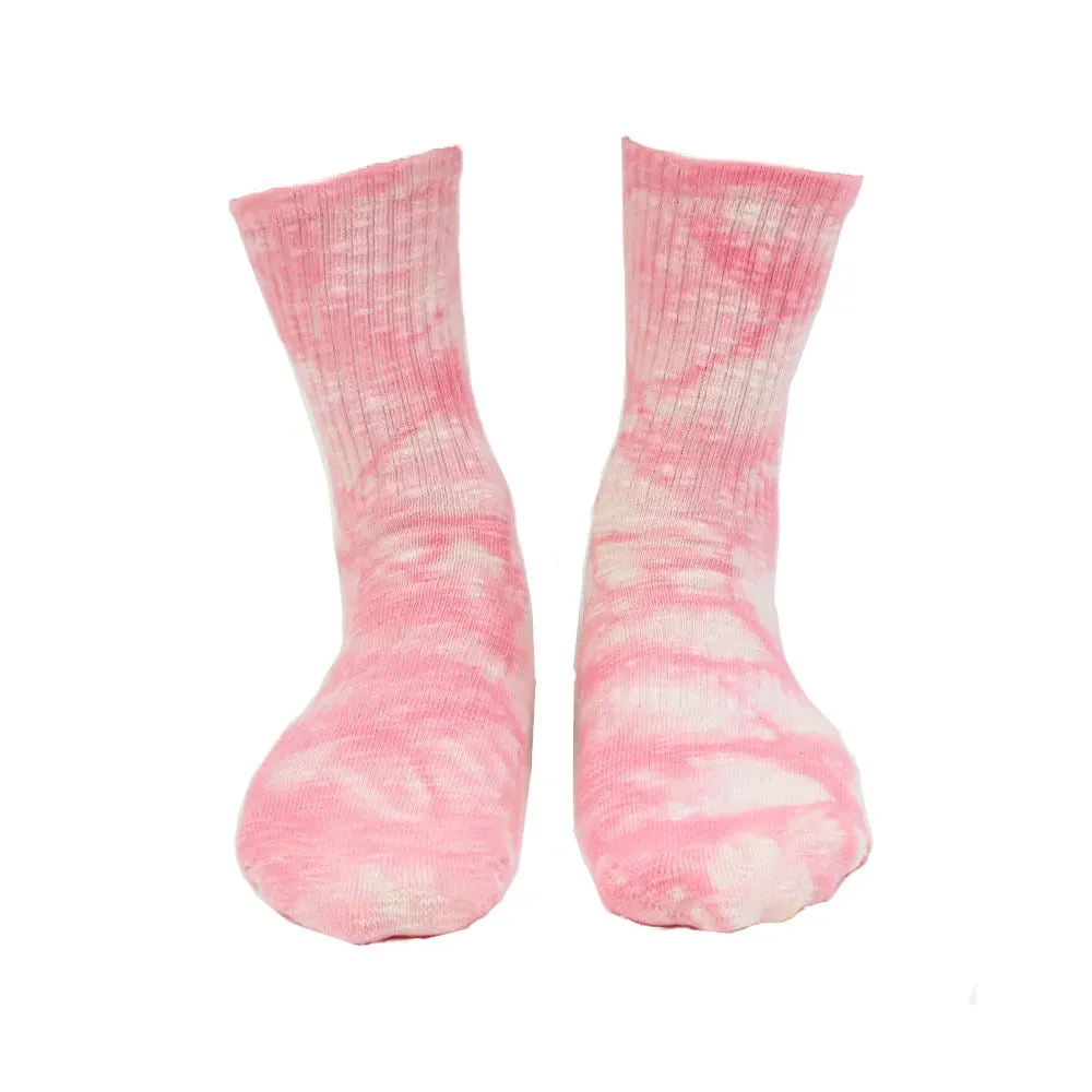 Textured Tie Dye Crew Socks