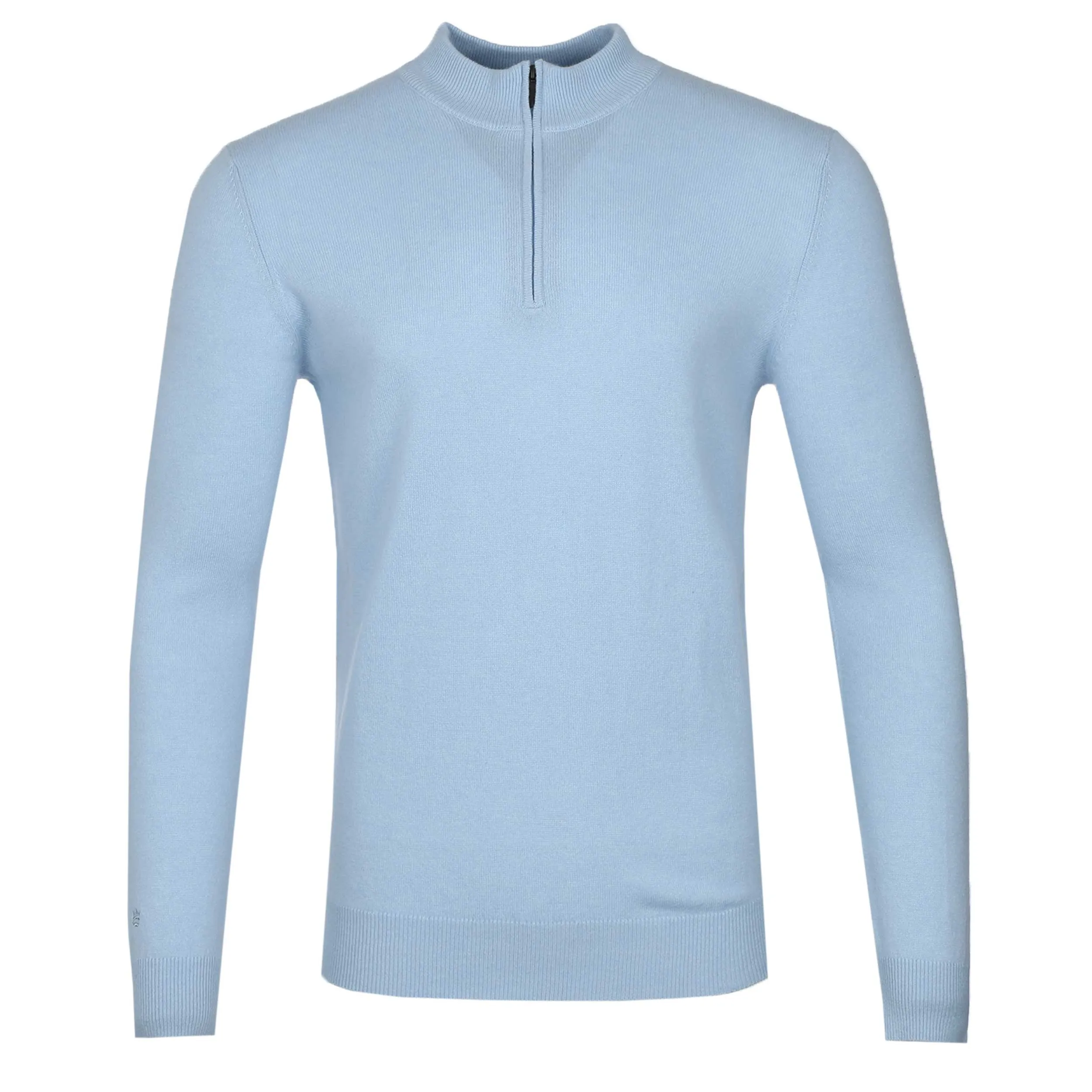 Thomas Maine 1/4 Zip Knitwear in Sky Blue