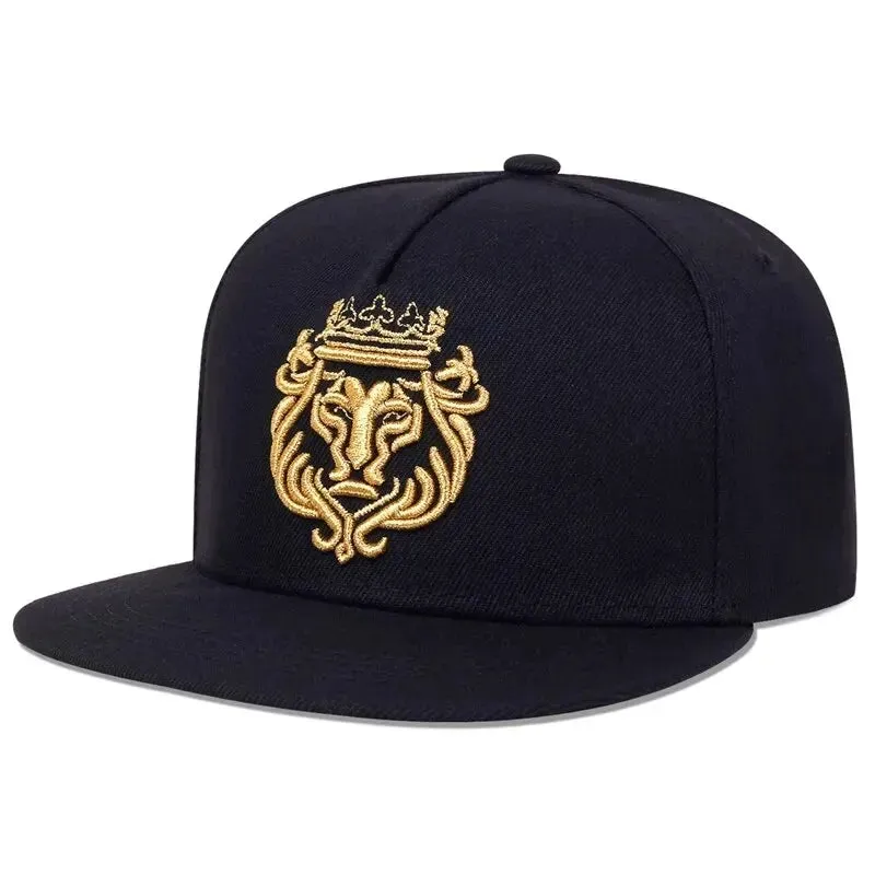 Unisex Lion Crown Embroidery Hip-hop Hats