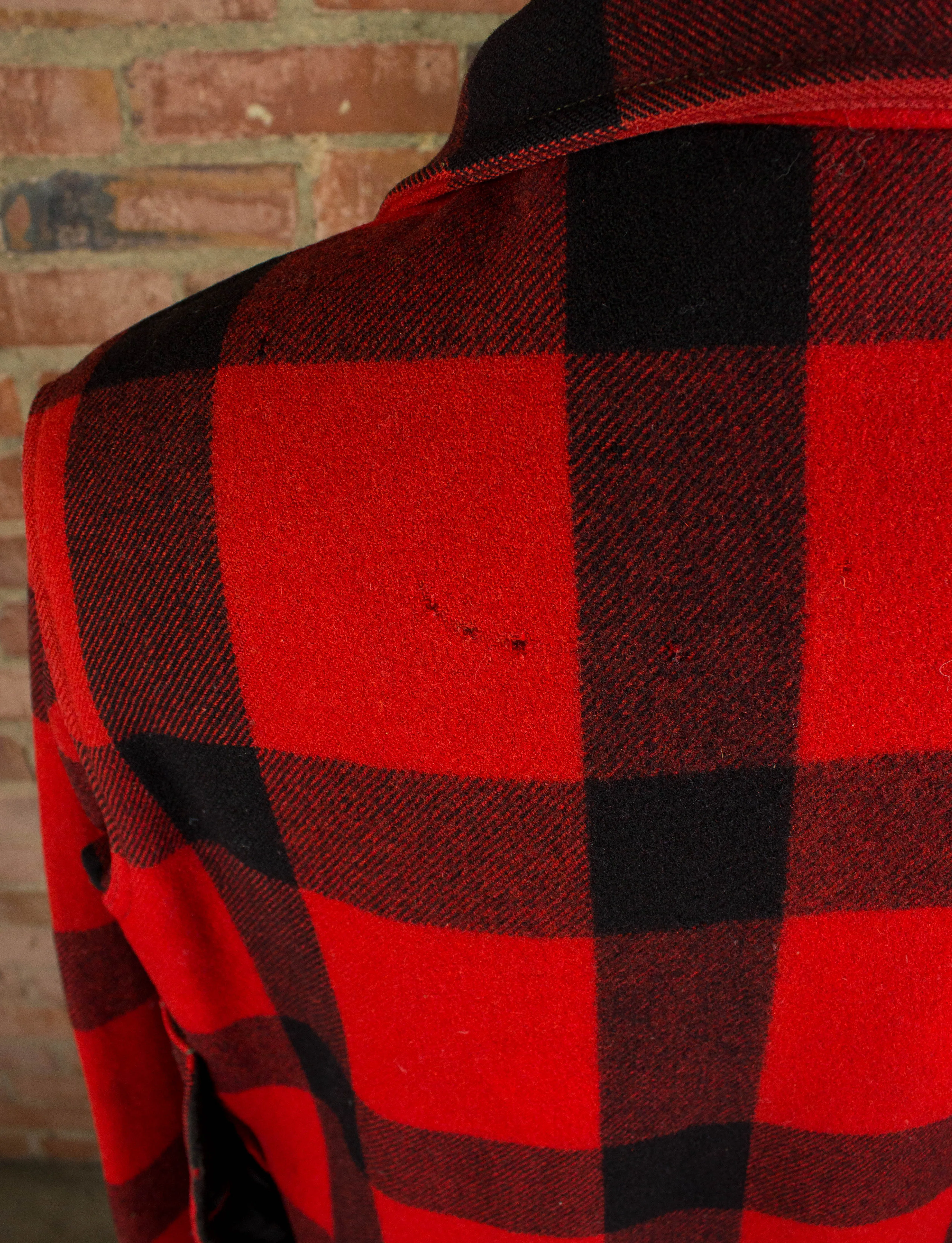 Vintage 40s Woolrich Woolen Mills Buffalo Plaid Wool Hunting Jacket Unisex Large