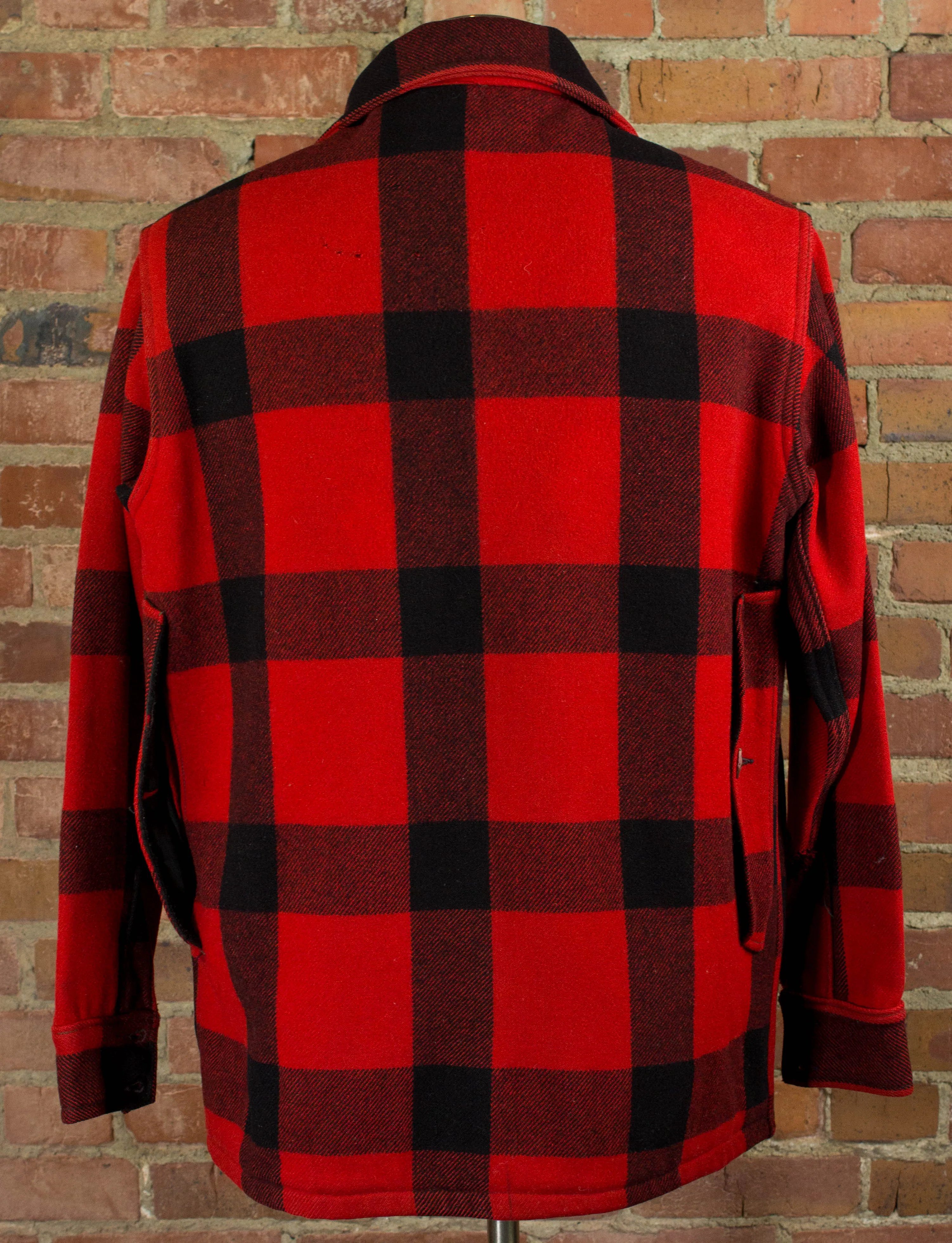 Vintage 40s Woolrich Woolen Mills Buffalo Plaid Wool Hunting Jacket Unisex Large