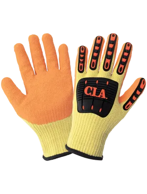 Vise Gripster® C.I.A. Cut, Abrasion, Puncture, and Impact Resistant Rubber-Coated Palm High-Visibility Gloves - CIA600KV