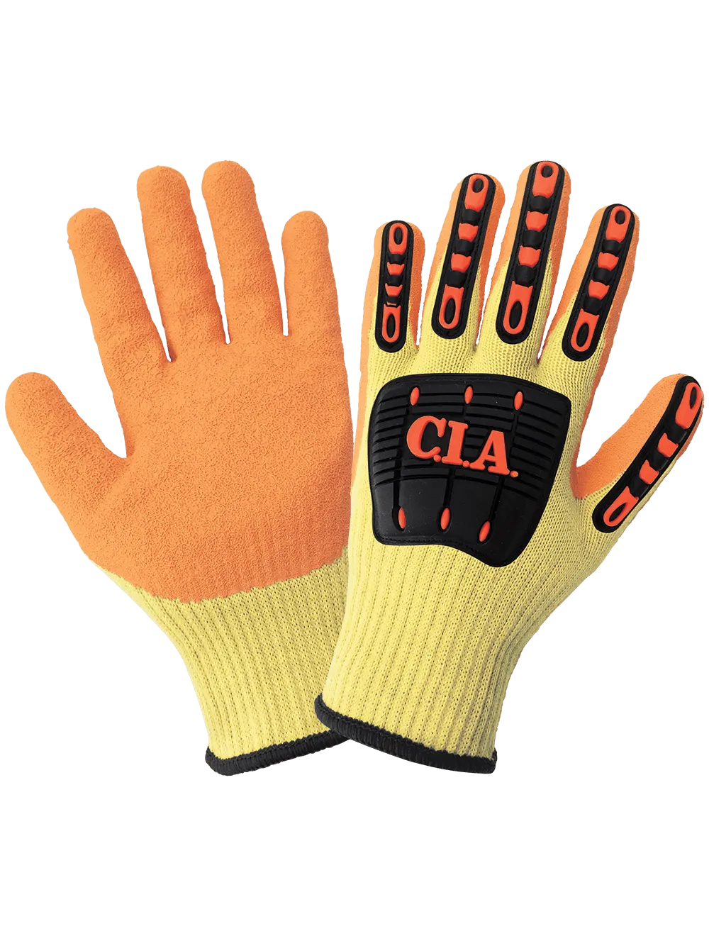 Vise Gripster® C.I.A. Cut, Abrasion, Puncture, and Impact Resistant Rubber-Coated Palm High-Visibility Gloves - CIA600KV