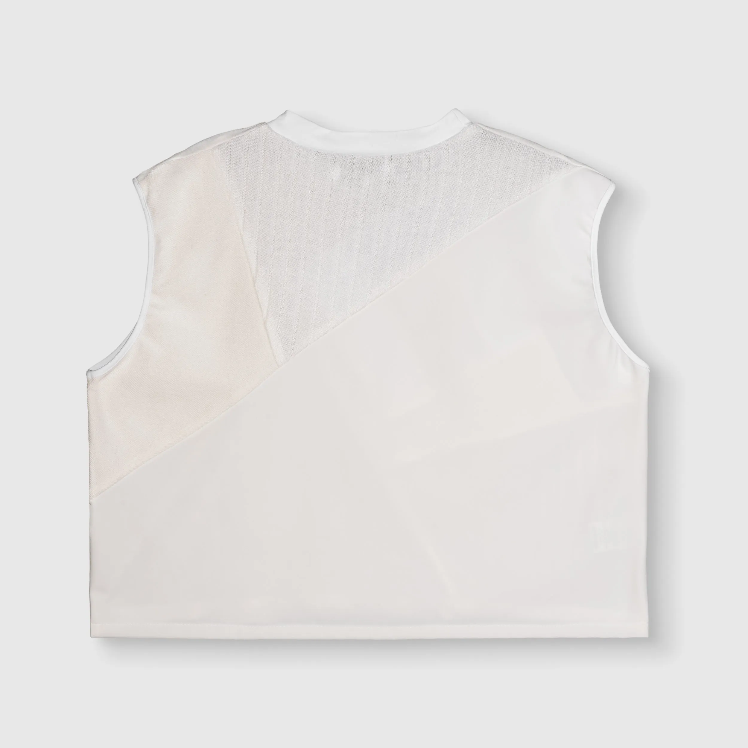 white 'all-over reroll' cropped tank top - 30% OFF