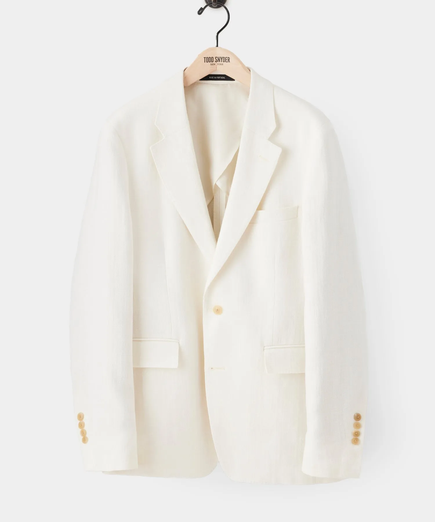 White Broken Herringbone Sutton Suit Jacket