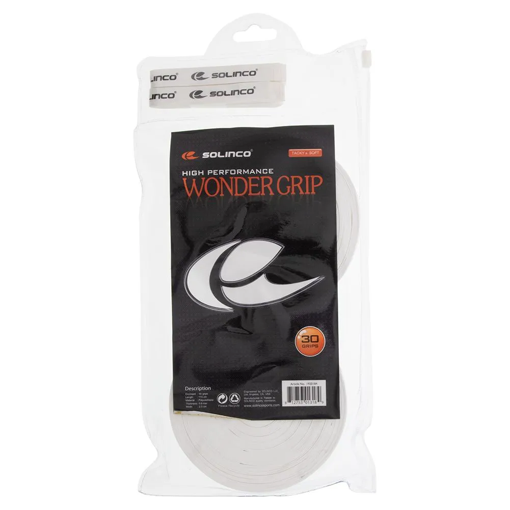 Wonder Tacky Tennis Over Grip White 30 Pack